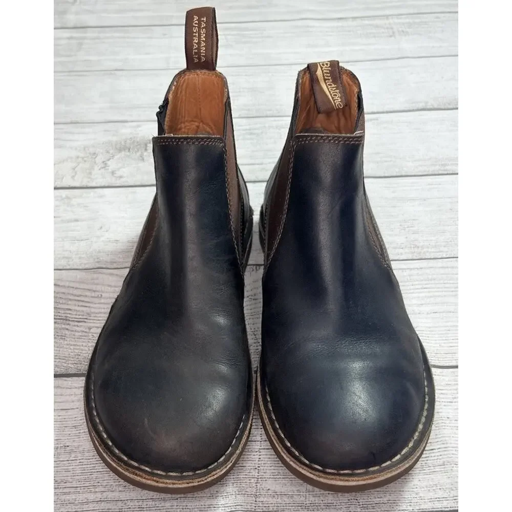 Blundstone Casual Series Mens Leather Chelsea Boots Crepe Sole Black Size 10